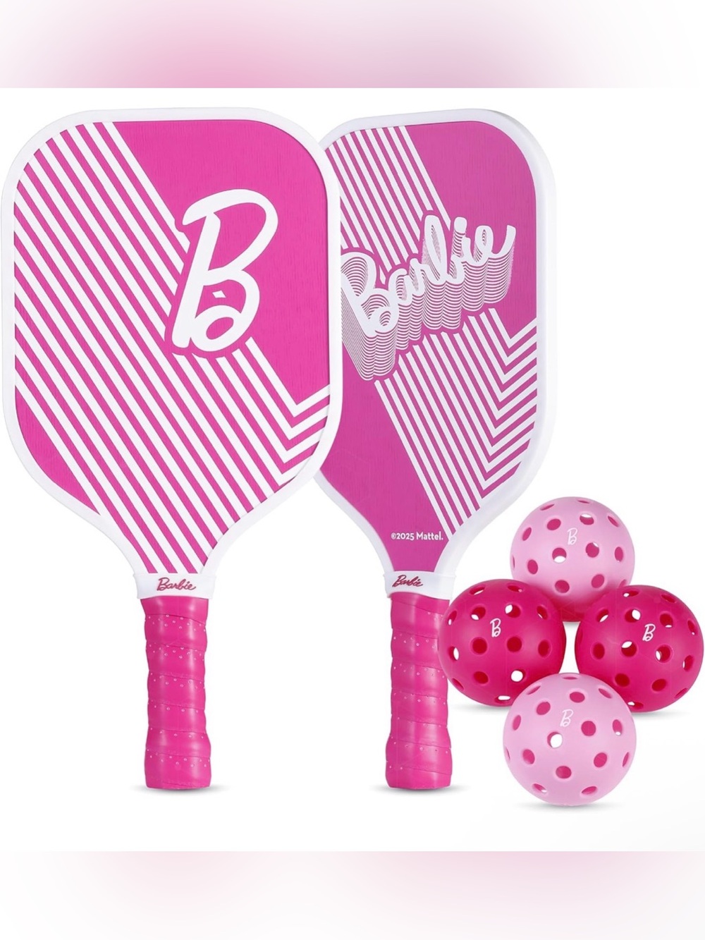 Barbie 5 Pc. Pickleball 2-Player Set
Wooden Paddles & Precision Balls
New w/ Tag